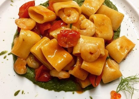 CALAMARATA CON GAMBERI